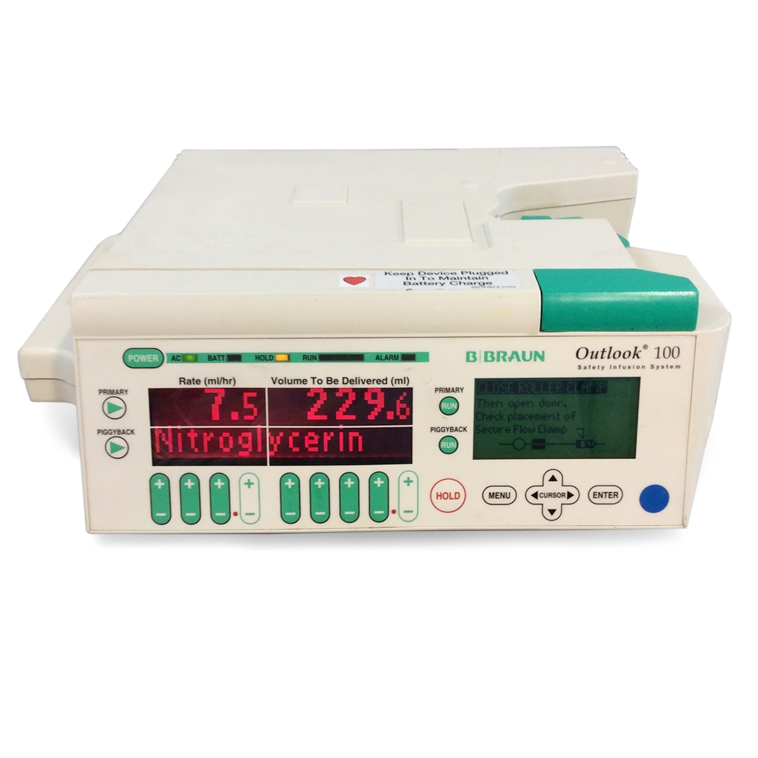 B Braun Outlook 100 Single Channel Infusion Pump
